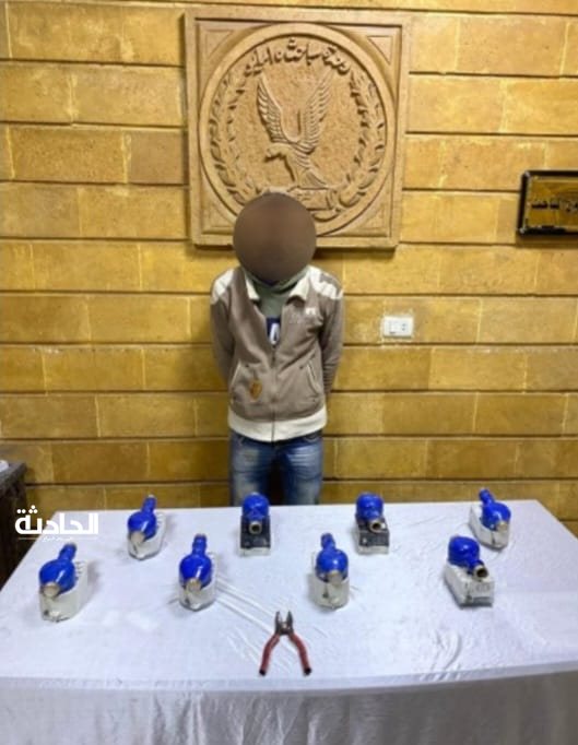 ضبط حرامي مواتير المياه بمنطقة حلوان