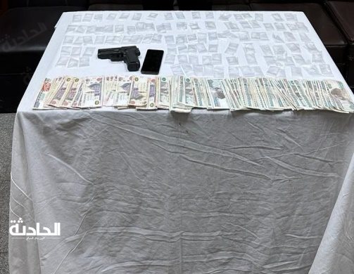 ضبط مزارع و5عاطلين بحوزتهم كميات من المخدرات وأسلحة نارية