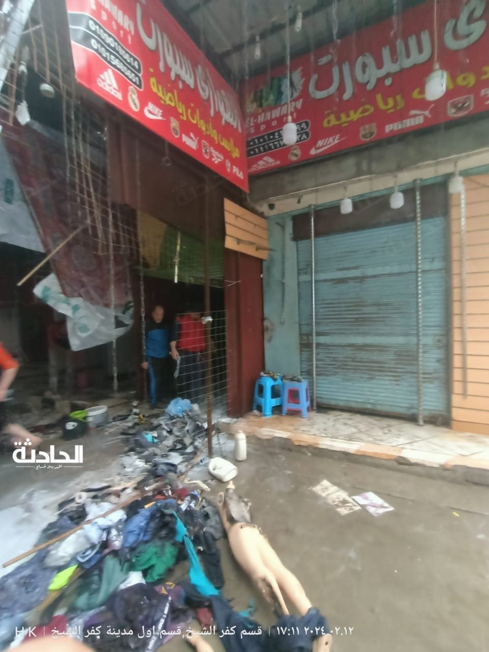 السيطرة على حريق داخل سوق تجاري بكفر الشيخ