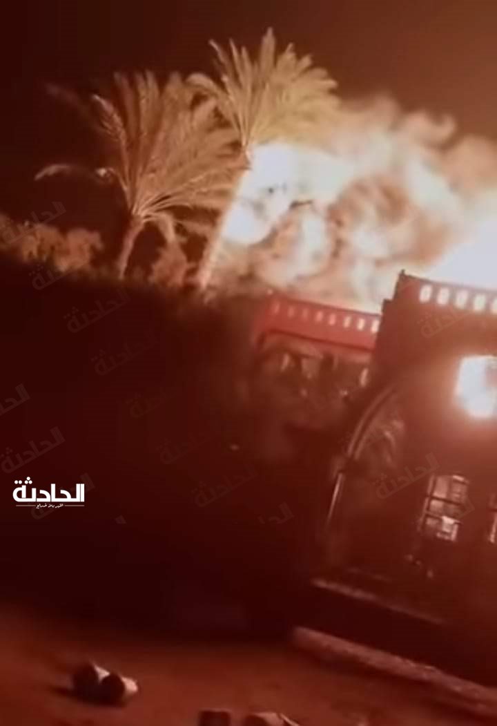 حريق لوكيشن تصوير مسلسل الكبير أوى