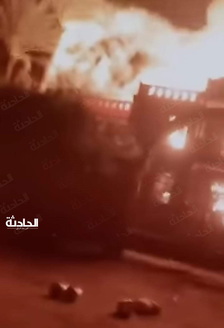 حريق لوكيشن تصوير مسلسل الكبير أوى