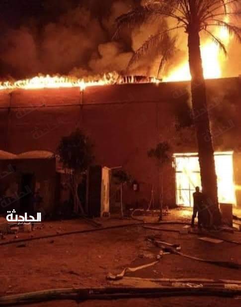 حريق لوكيشن تصوير مسلسل الكبير أوى