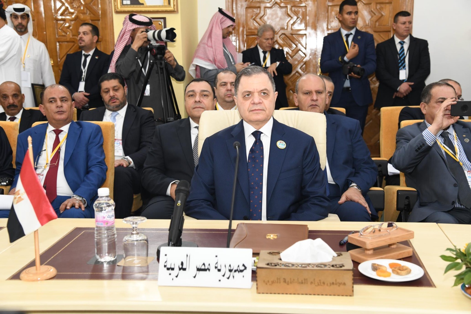 اللواء محمود توفيق خلال اجتماع وزراء الداخلية العرب