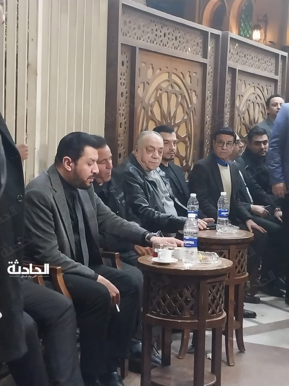 محمد فؤاد ومصطفى كامل وحلمي عبد الباقي وإيهاب توفيق في عزاء حلمي بكر