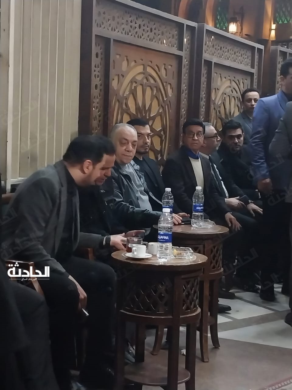 محمد فؤاد ومصطفى كامل وحلمي عبد الباقي وإيهاب توفيق في عزاء حلمي بكر