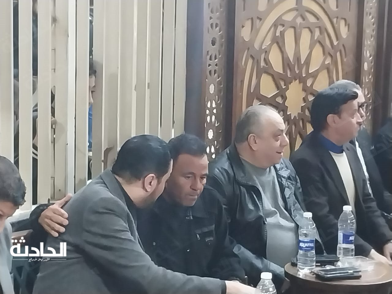 محمد فؤاد ومصطفى كامل وحلمي عبد الباقي وإيهاب توفيق في عزاء حلمي بكر