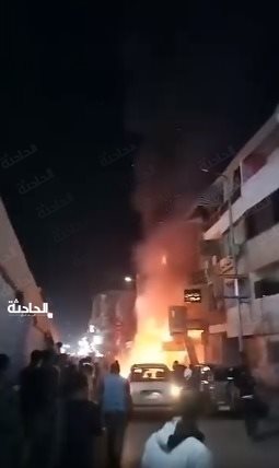 حريق شادر رمضاني بقنا