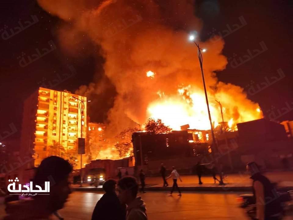 حريق ضخم بالجيزة