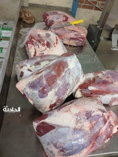 ضبط مخزن بداخله 11 طن لحوم فاسدة في المرج