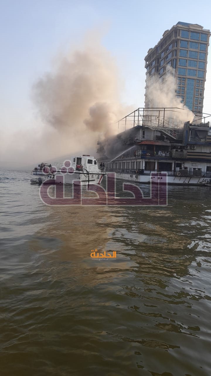 حريق مركب أمريكانا بالجيزة