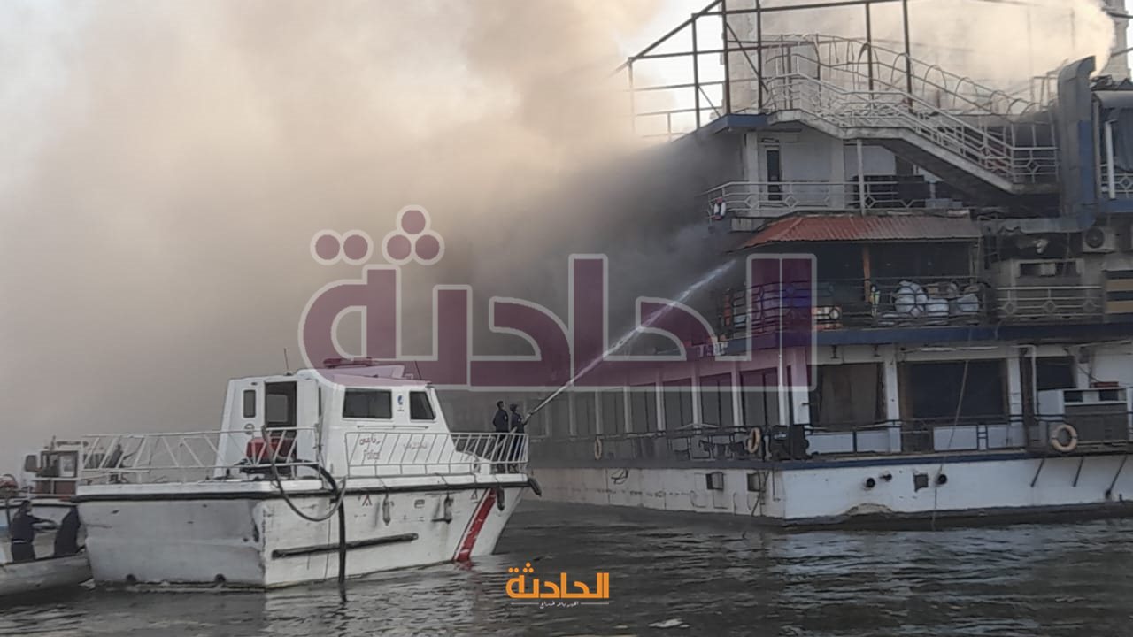 حريق مركب أمريكانا بالجيزة