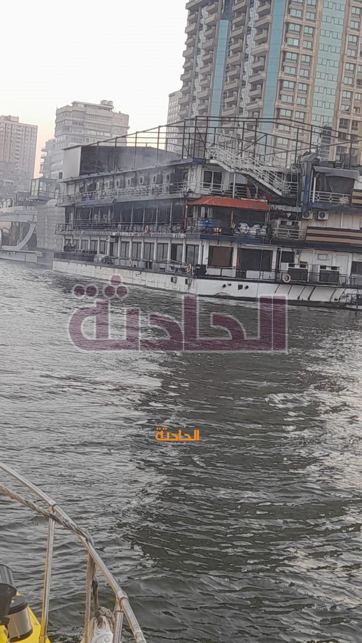 حريق مركب أمريكانا بالجيزة