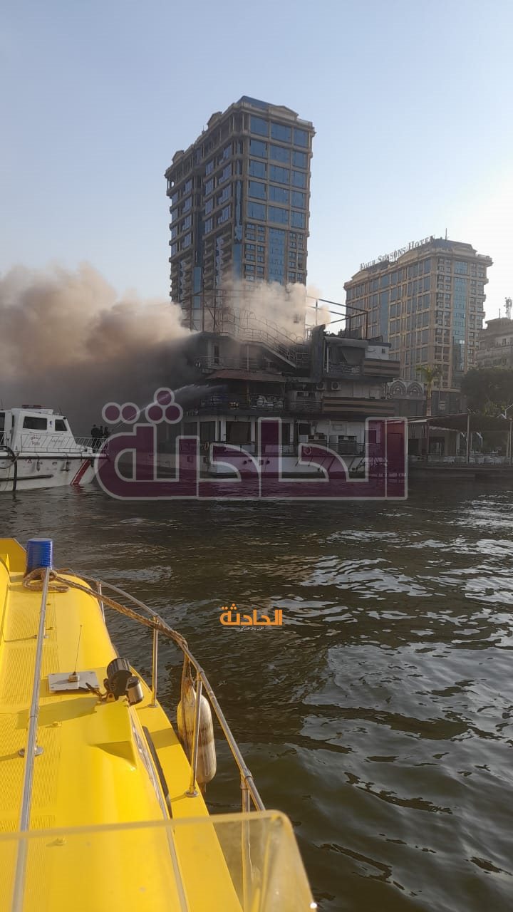 حريق مركب أمريكانا بالجيزة