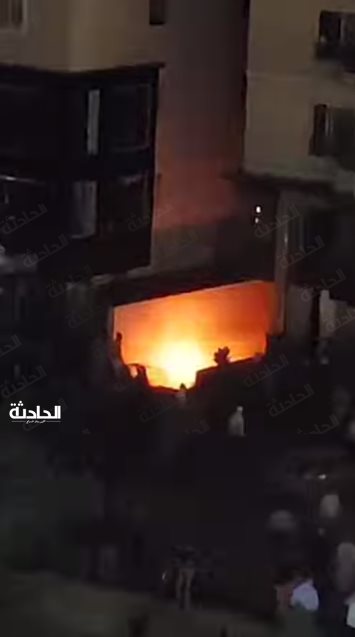 حريق عقار شيخ الكبابجى بمدينة نصر