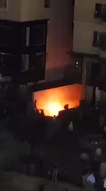حريق عقار شيخ الكبابجى بمدينة نصر