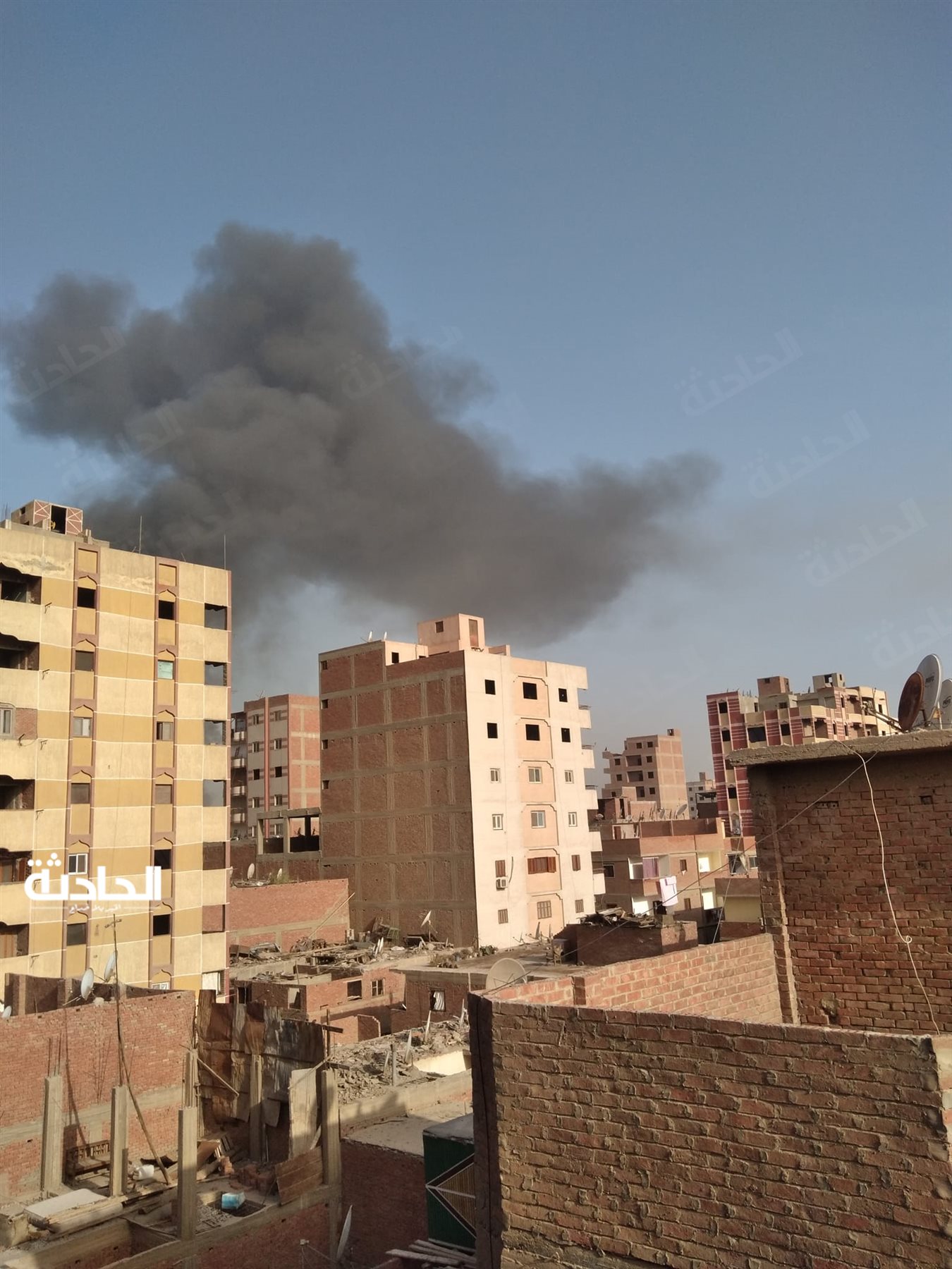 حريق محطة الصرف الصحي بمنطقة الخصوص