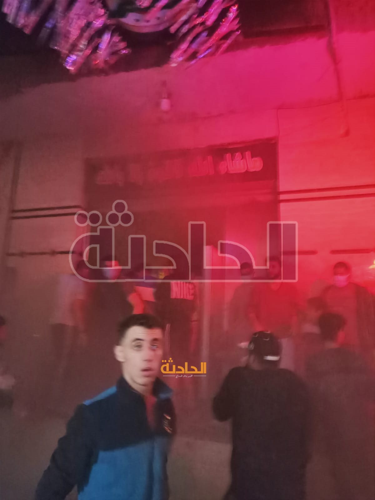 حريق ثلاجة أسفل عقار بالعمرانية