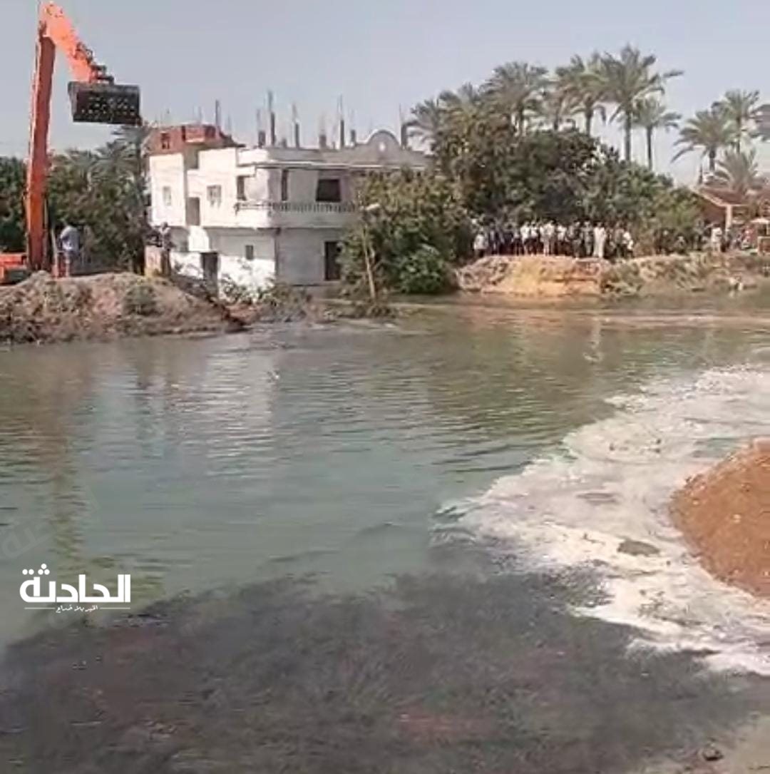 غرق عشرات المنازل بعد سقوط جسر عزبة الكوبانية بالإسماعيلية�