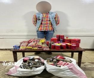 ضبط 7 عاطلين بحوزتهم مليون و304 ألف قطعة ألعاب الناري