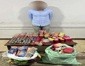 ضبط 7 عاطلين بحوزتهم مليون و304 ألف قطعة ألعاب الناري