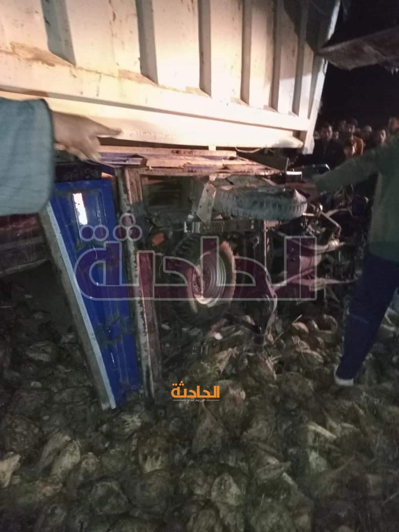 حادث تصادم تريلا بكفر الدوار