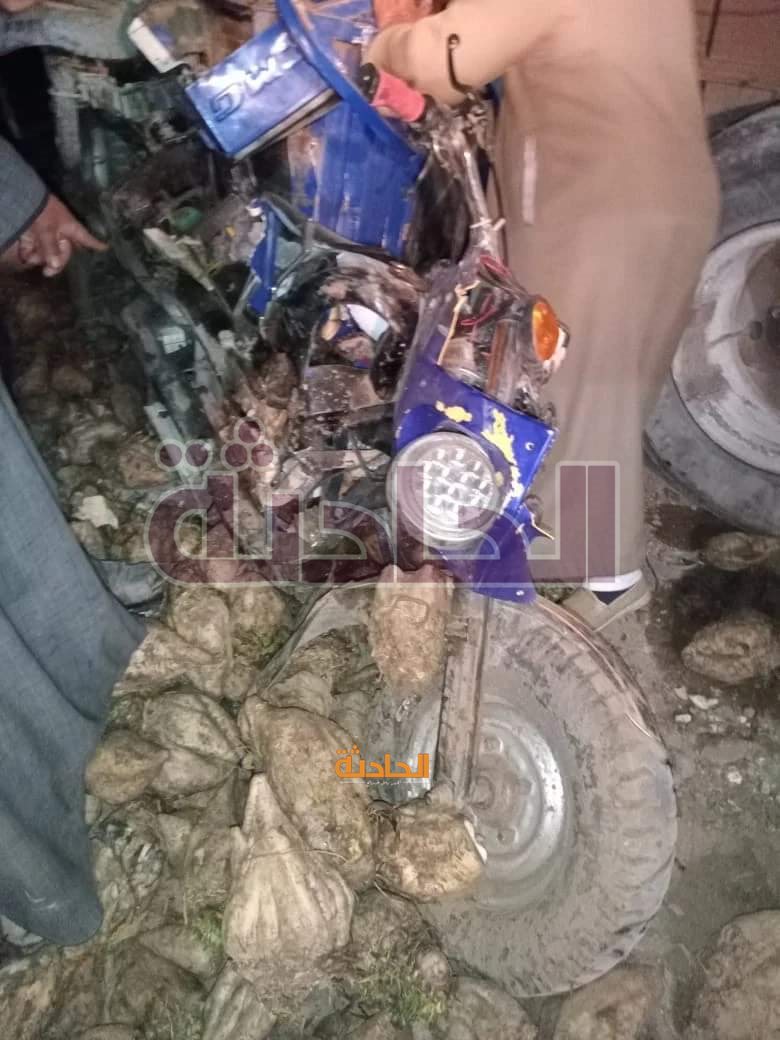 حادث تصادم تريلا بكفر الدوار