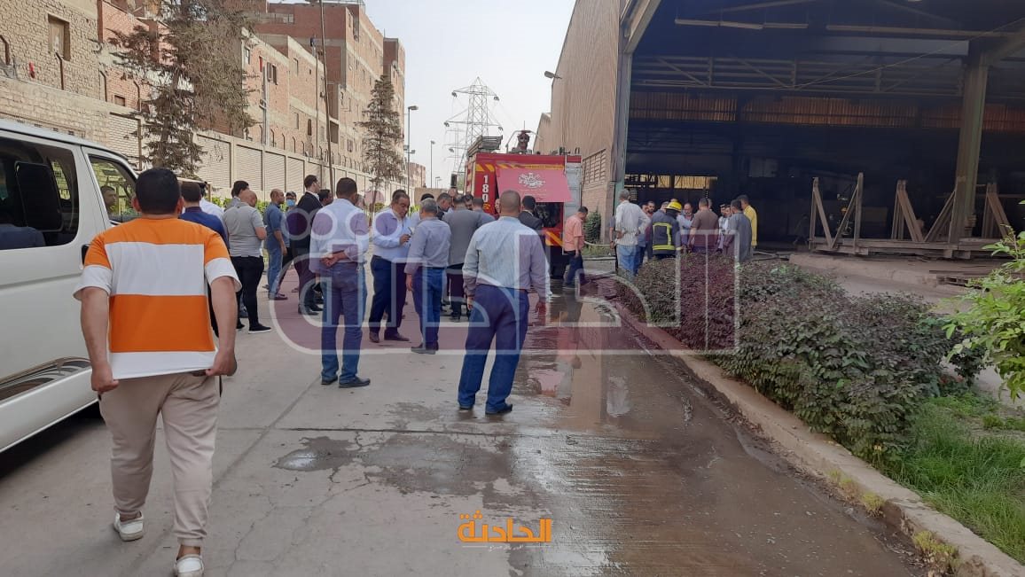 حريق داخل مصنع النصر للمسبوكات