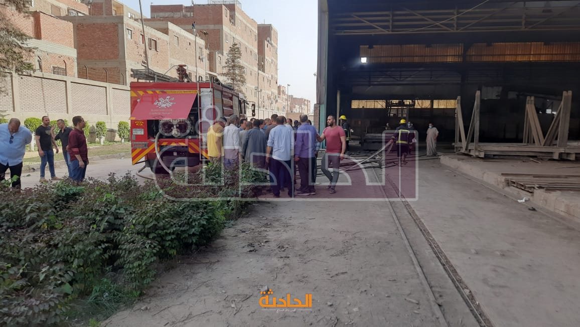 حريق داخل مصنع النصر للمسبوكات