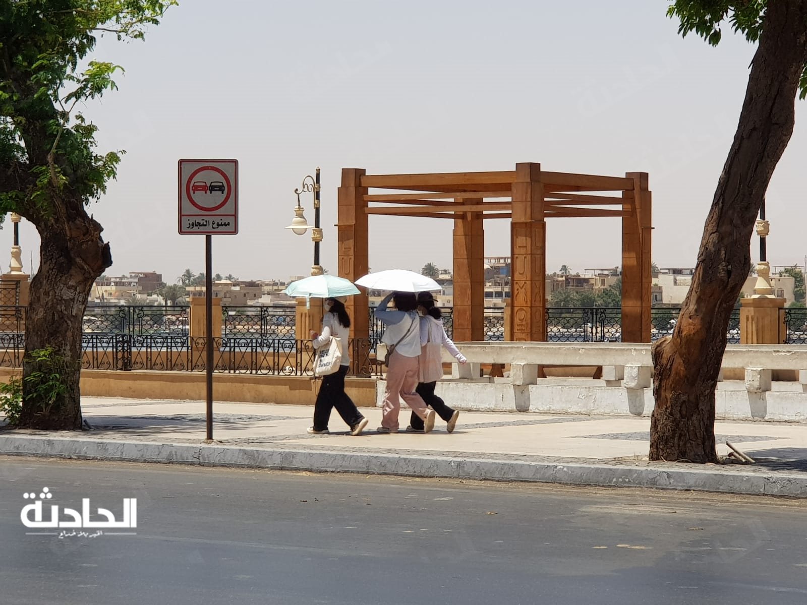 السائحون يستمتعون بأجواء الربيع في الأقصر