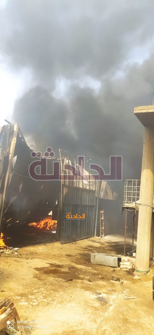 حريق بمصنع مراتب في المريوطية