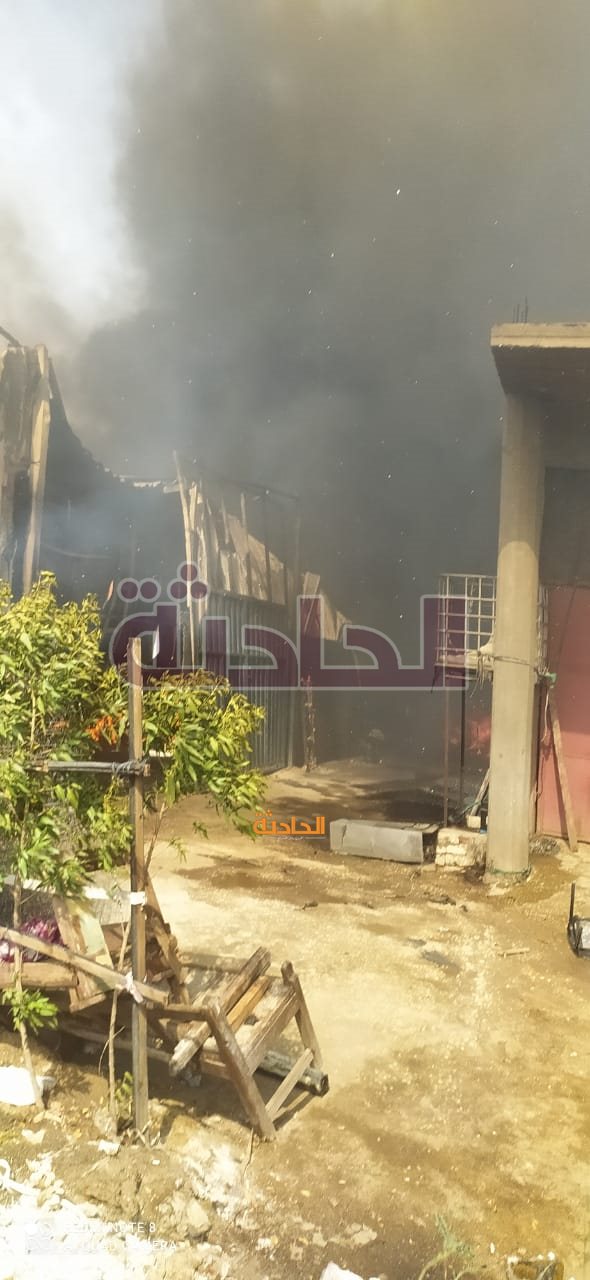 حريق بمصنع مراتب في المريوطية