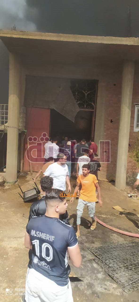 حريق بمصنع مراتب في المريوطية