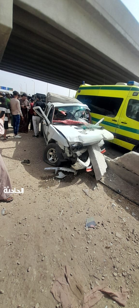 مصرع وإصابة 6 أشخاص في حادث تصادم بأسيوط