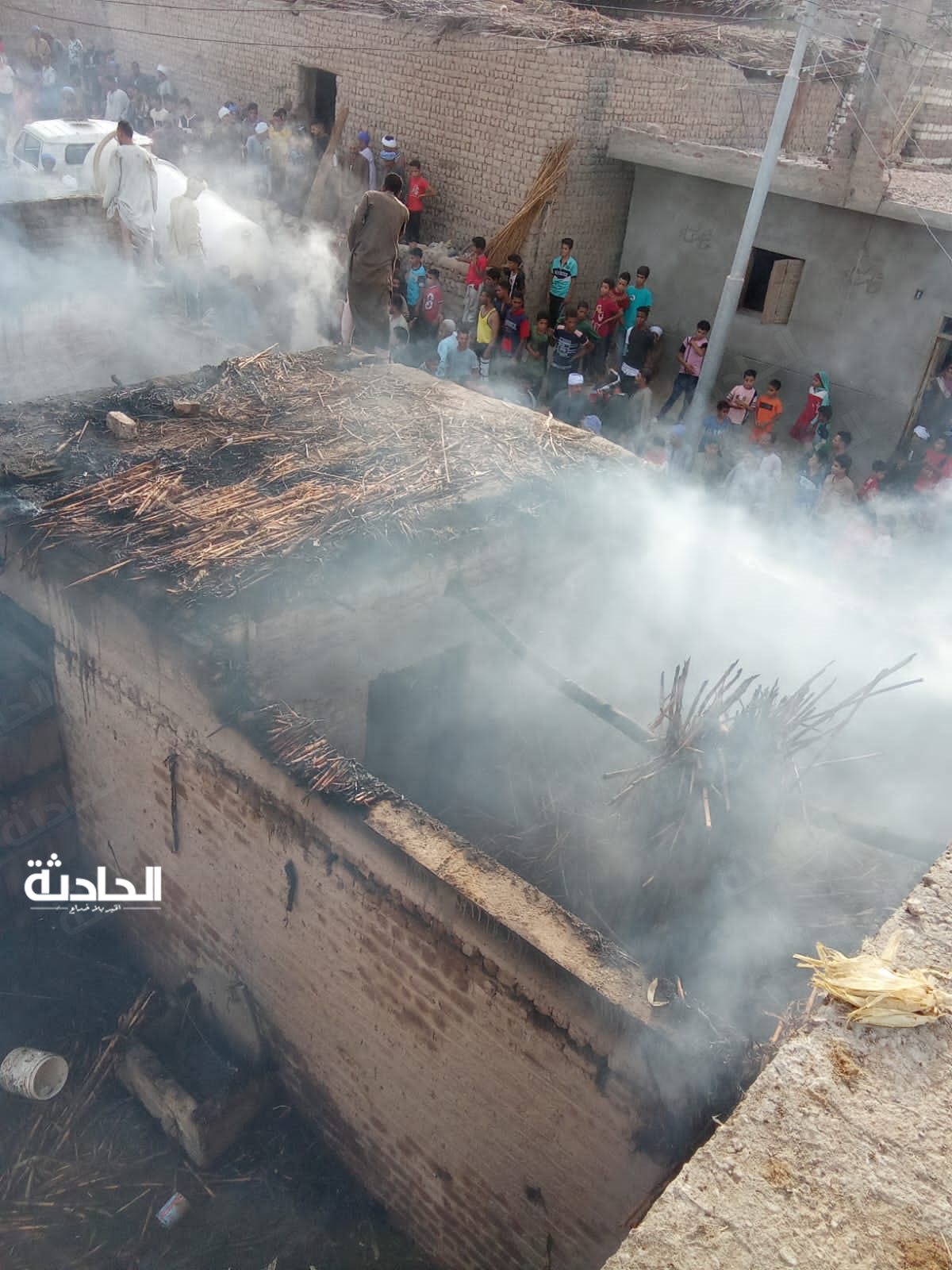 حريق منازل وحظائر بأسيوط