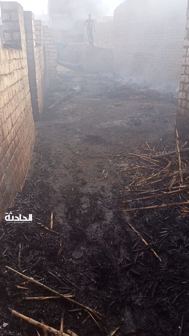حريق منازل وحظائر بأسيوط