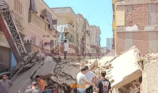 انهيار عقار سكني بميت غمر