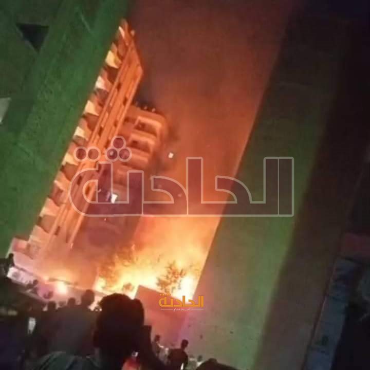 حريق هائل بمنطقة كعابيش
