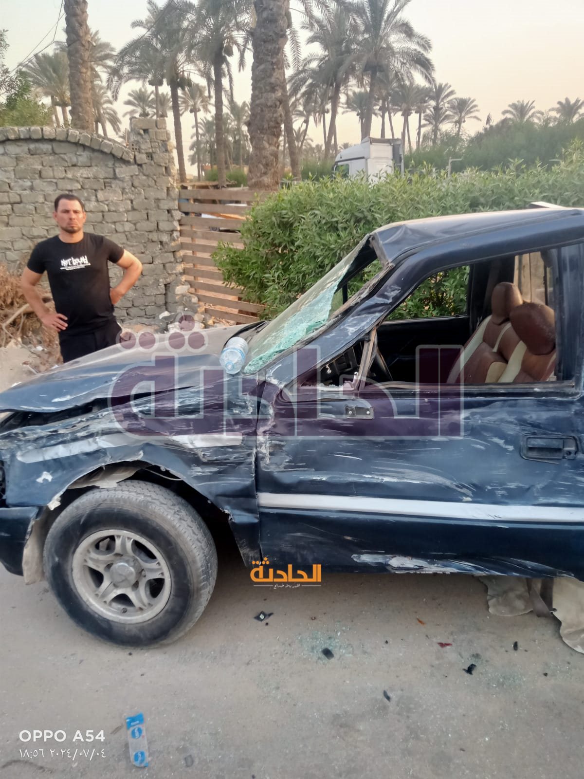 إصابة 7 عمال في تصادم ملاكي وربع نقل بالجيزة