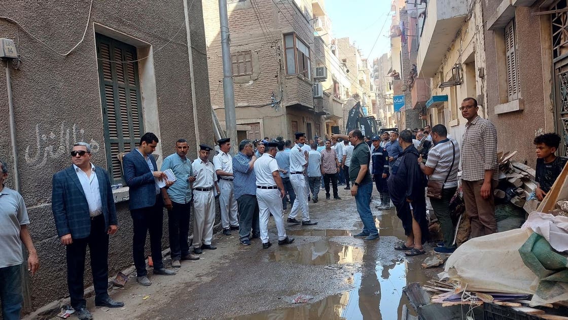 انهيار عقار أسيوط المنكوب