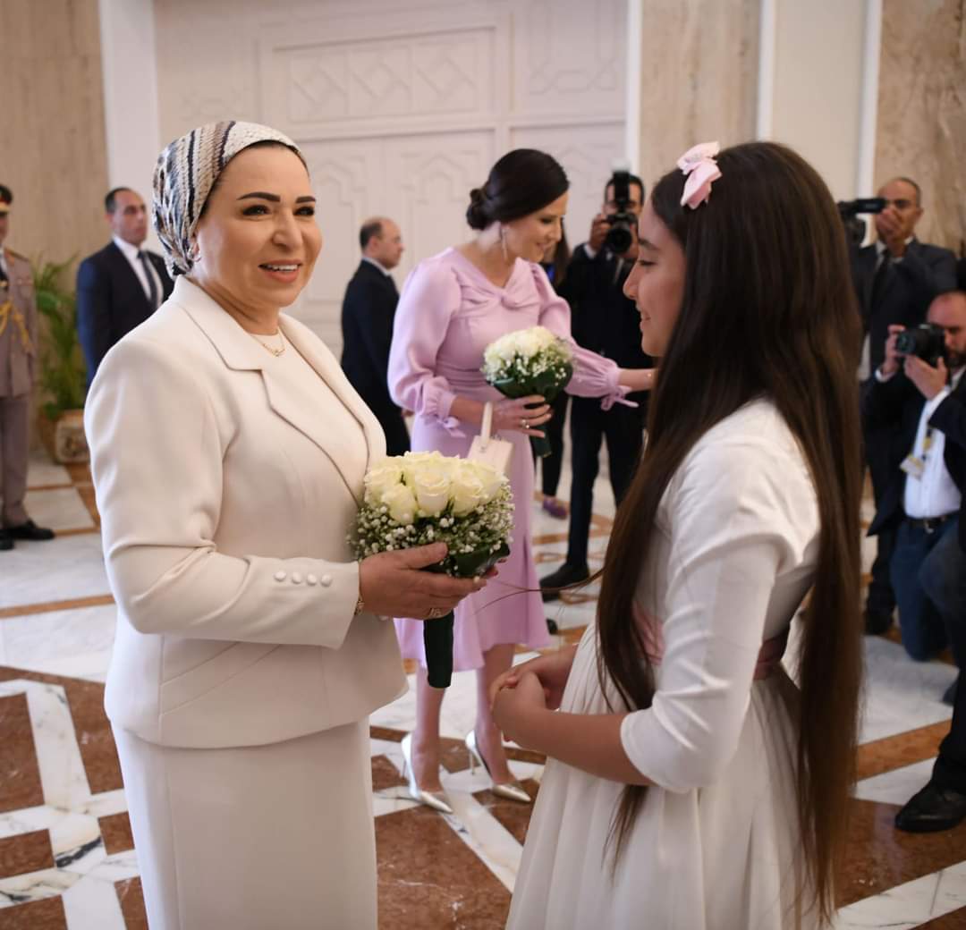 انتصار السيسي ترحب بالسيدة الأولى لجمهورية صربيا في مصر