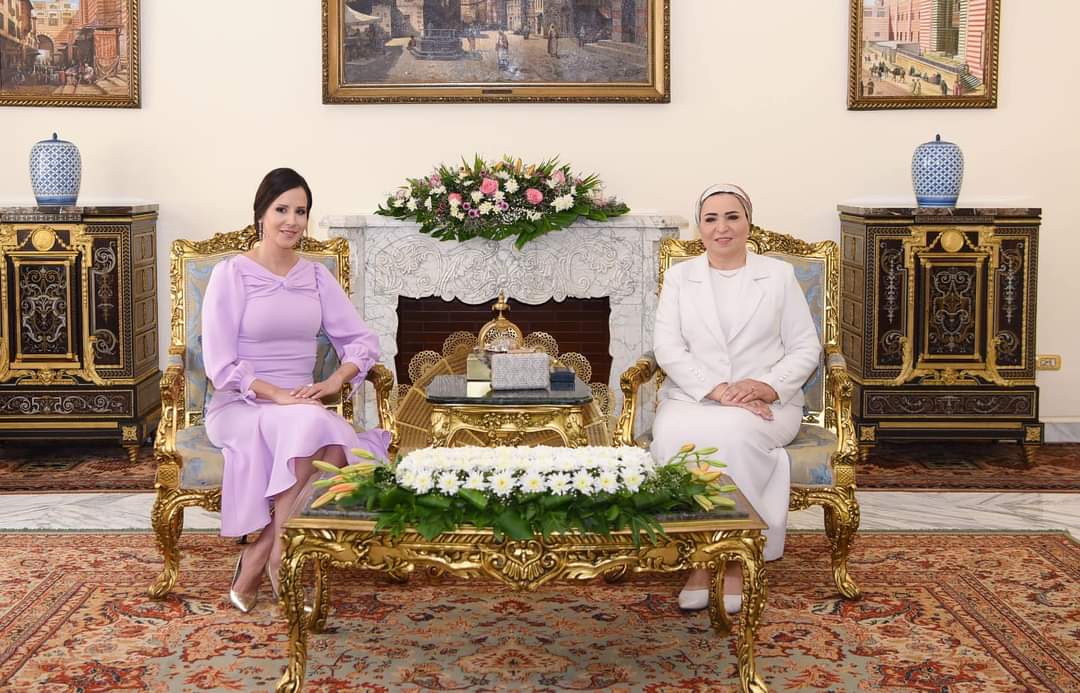 انتصار السيسي ترحب بالسيدة الأولى لجمهورية صربيا في مصر