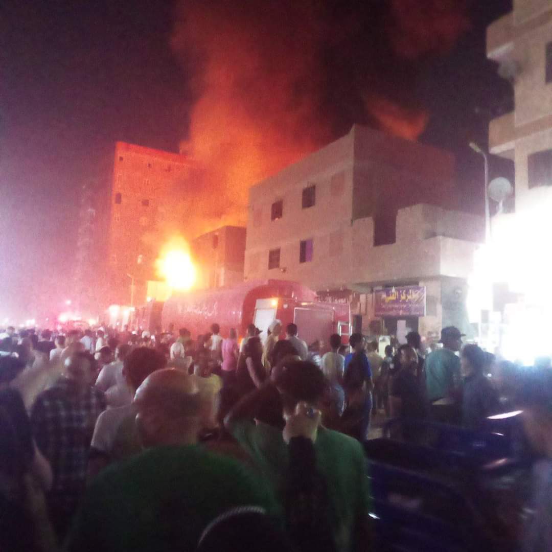 حريق مخزن دهانات في المرج