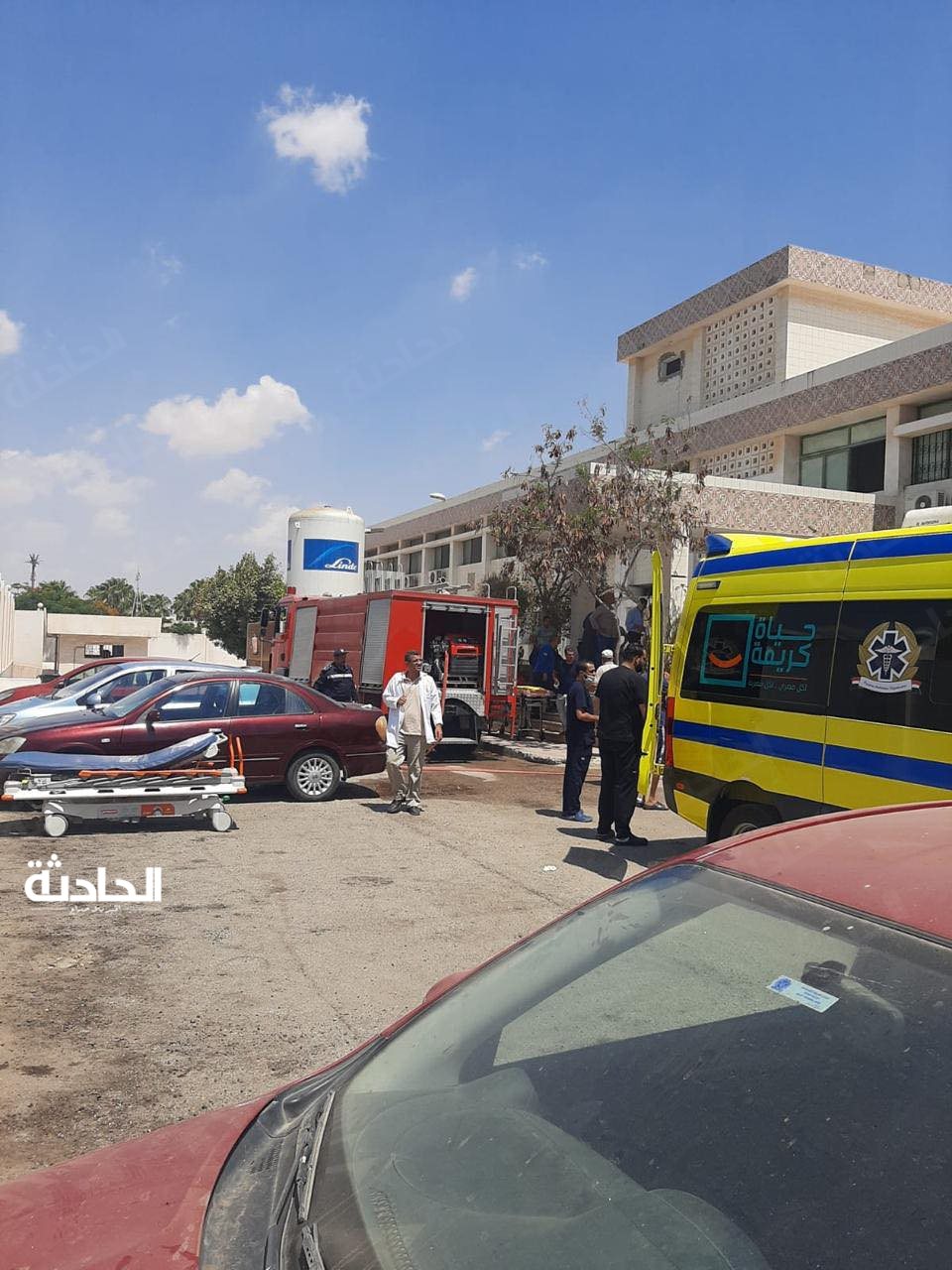 حريق مستشفى السادات