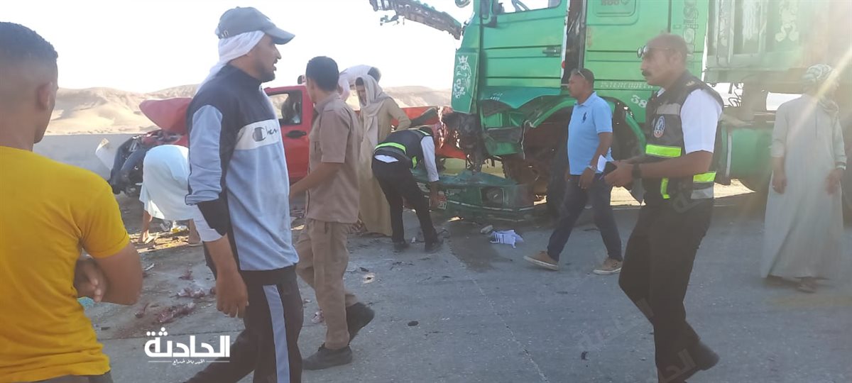 حادثين تصادم مروع بحلوان