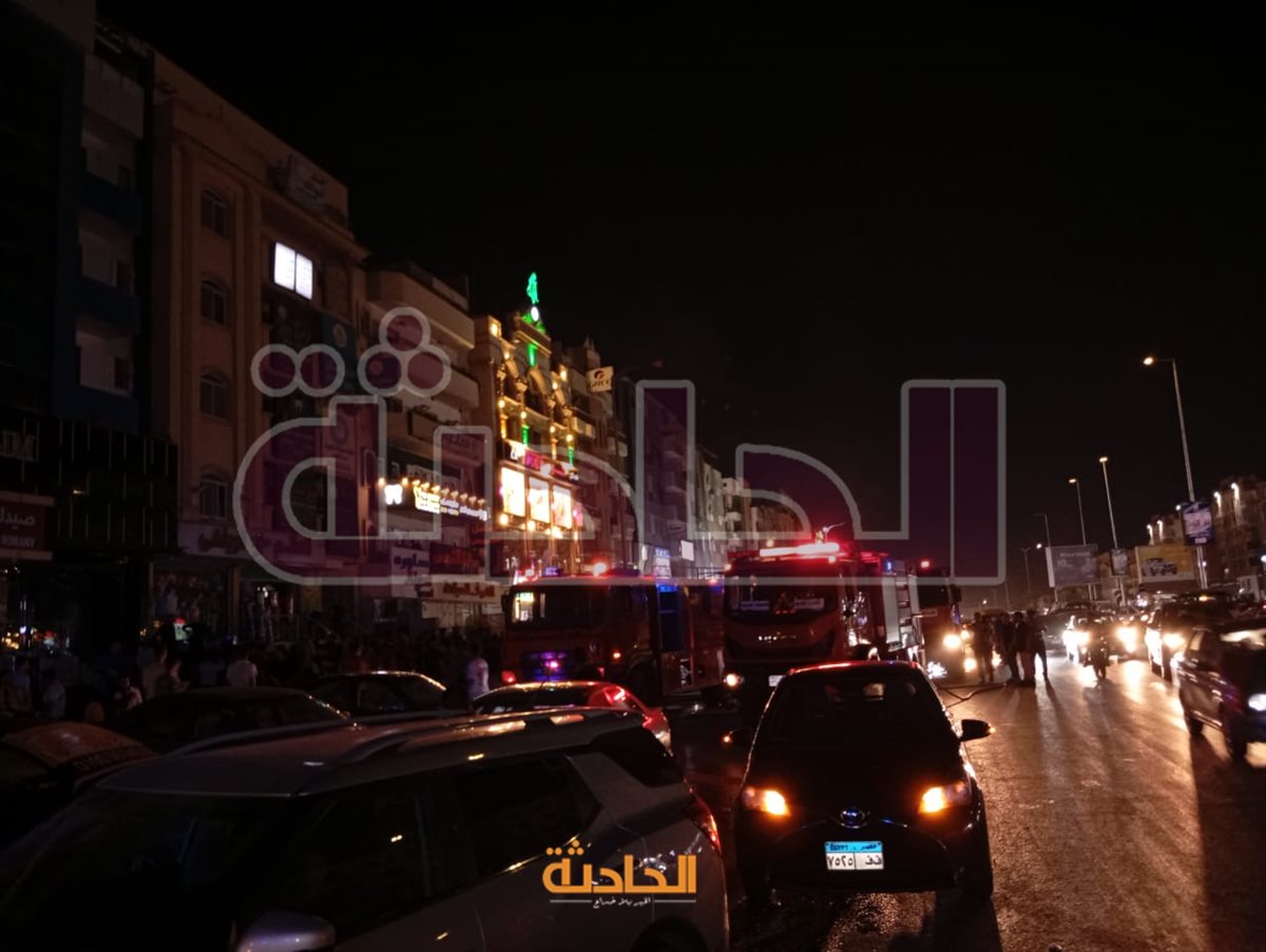 حريق هائل بالحصري