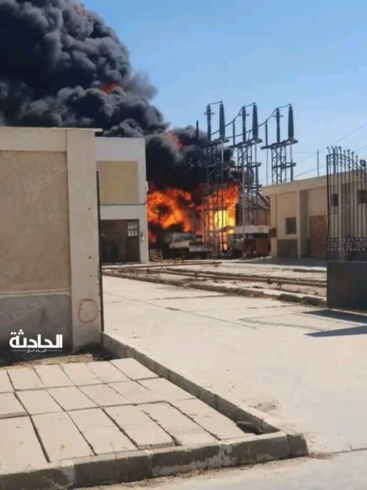 حريق محطة كهرباء إيتاى البارود
