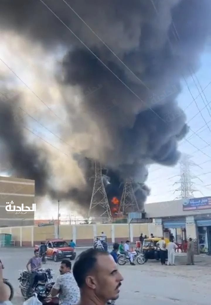 حريق محطة كهرباء إيتاى البارود