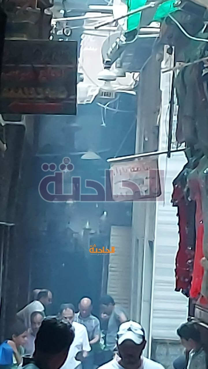 حريق بمحيط مسجد الإمام الحسين