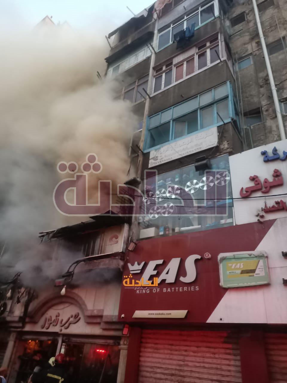نشوب حريق هائل في بلوك بالورديان