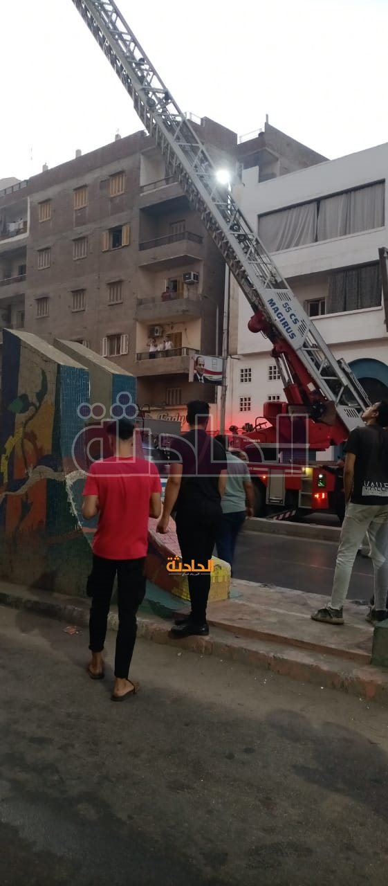 حريق شقة سكنية برج الصفا والمروة أمام الكوبري العلوي بالبحيرة